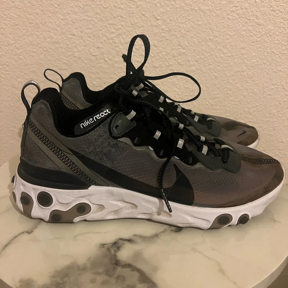 Nike React Element 87 Anthracite Black - Picture 6 of 8